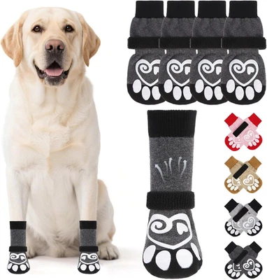 Calcetines para perro para pavimento frío/calor para evitar lamer patas, botas para perro y protector de patas  Foto 1 de 4