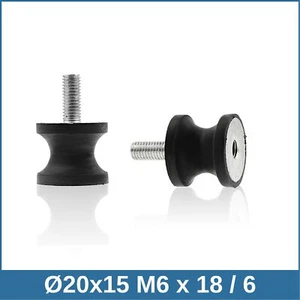 Taillierte Gummipuffer Typ TB Ø20 x 15 M6 x 18 / 6 NK 55° Stahl verzinkt - Picture 1 of 2
