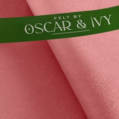 Handicraft Wool/Viscose Felt Fabric Material - Rose Pink - Felt By Oscar & Ivy - Image 1 of 3