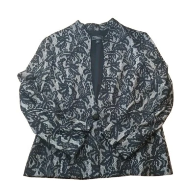 Платье Barn Blazer куртка плюс размер 16 Вт черный кружевной корпоративный гот богемное рокабилли  - Изображение 1 из 4