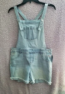 NEW, Girl's Denim Overall Shorts Size XXL (18) by Cat & Jack. - Picture 1 of 8