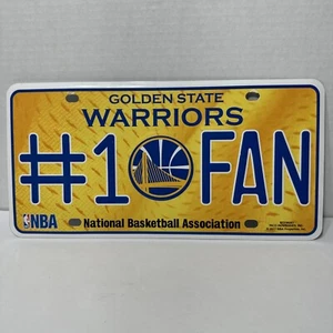 GOLDEN STATE WARRIORS #1 FAN CAR TRUCK LICENSE PLATE NBA BASKETBALL METAL SIGN - Picture 1 of 5