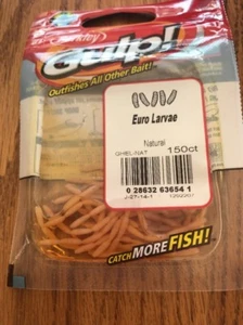 Berkley Gulp Euro Larvae Natural 150ct RARE VINTAGE-SHIP N 24h - Picture 1 of 2