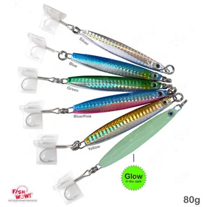 2.8oz Colt sniper vertical Jig w/ a MUSTAD 3x Treble Carbon Steel Hook 80g lot - Picture 1 of 17