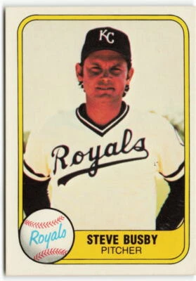 1981 Steve Busby Fleer - Kansas City Royals - Image 1 of 2