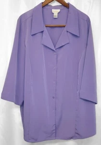 Roaman's Women's Blouse - Plus Size B6 6X - Lavender - Nice! - Picture 1 of 4