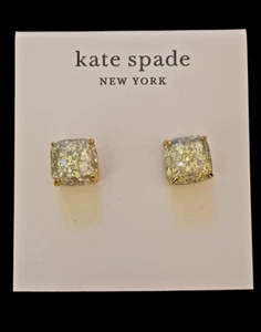 Kate Spade Opal Glitter Stud Gold Tone Earrings NWT - Picture 1 of 5