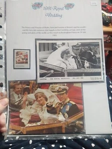 Royalty 1981 Charles & Diana Royal Wedding Postcard & Stamp Thematic 94 Sheets - Picture 1 of 24