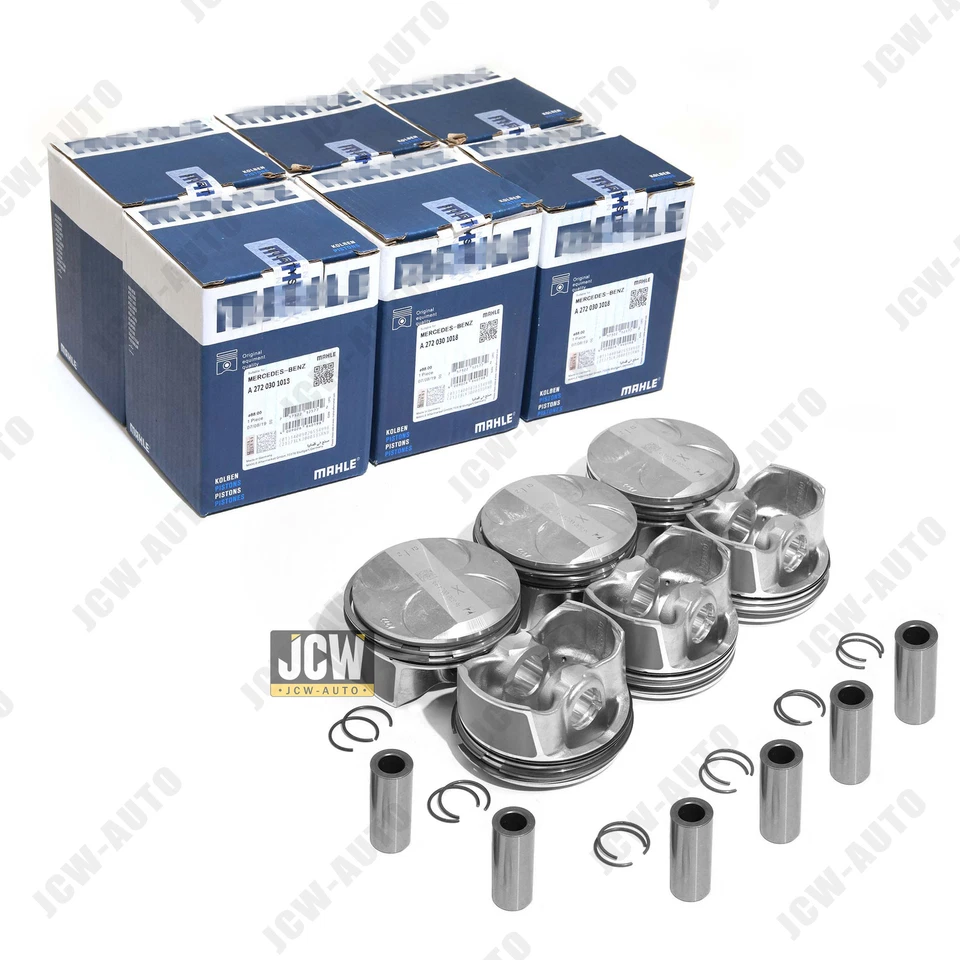 Conjunto de pistões mahle 2720301018 para Mercedes-Benz E280 C300 GLK300 3.0 V6 - Imagem 1 de 4