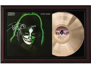 Peter Criss Cherry wood Reproduction Signature Record Display - Picture 1 of 5