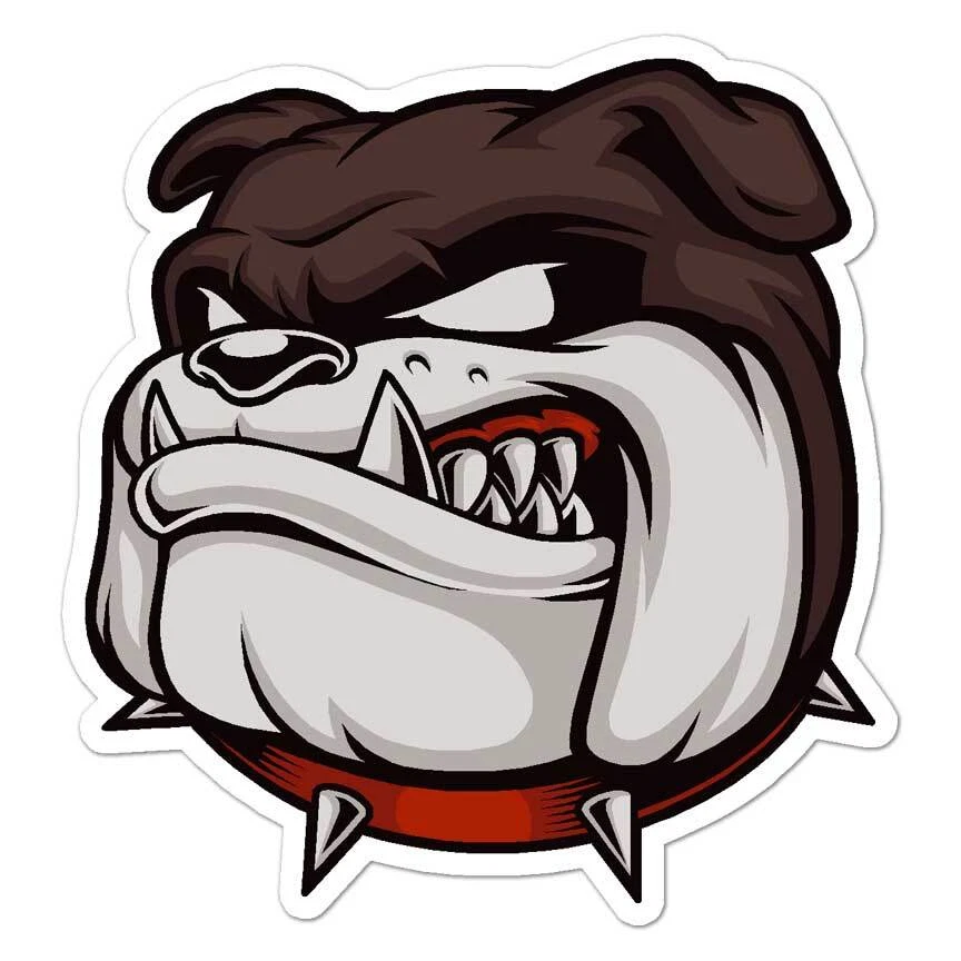 English Bulldog Head, Vinyl Decal Sticker, Indoor Outdoor, 3 Sizes, #8511 - Image 1 of 1