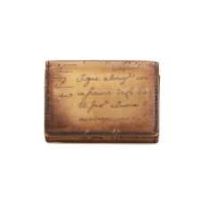 Berluti's calligraphic imbuia card holder Leather Brown wide 8cm stain Used