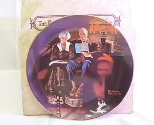 NORMAN ROCKWELL  "EVENINGS EASE" #4 IN LIGHT CAMPAIGN SERIES PLATE MIB - Picture 1 of 4