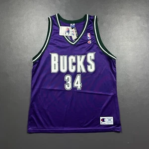 100% Authentic Ray Allen Vintage Champion Milwaukee Bucks Jersey Size 48 L XL - Picture 1 of 6