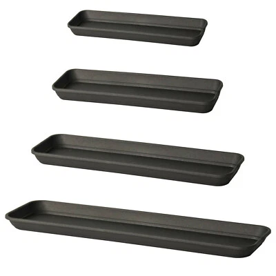 EURO3PLAST Untersetzer f Blumenkasten 40 50 60 80 cm lang Blumenkastenuntersetzer anthrazit