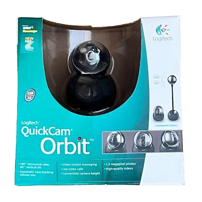 New Logitech Quick Cam Orbit Face Tracking Motorized Webcam Mic 961310-0403 - Image 1 of 4
