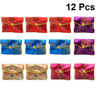 12Pcs Travel Decorative Change Pouch Chinese Silk Jewelry Pouches