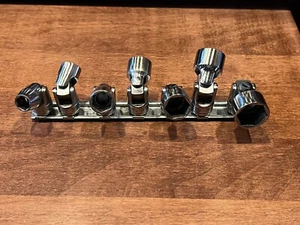 SNAP-ON 3/8" DR 206AFSA 6Pt SAE SWIVEL SOCKET 7/16"-3/4"+ FS12A 3/8” As BONUS!! - Picture 1 of 10