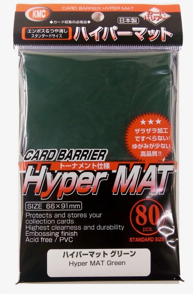 KMC Hyper Mat Green Sleeves / Hyper Matt-Grün (80 Stück) - Bild 1 von 1