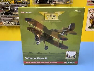 CORGI AVIATION ARCHIVE GLOSTER GLADIATOR II N5641 263 SQN RAF Norway 40 AA36201 - Image 1 of 4