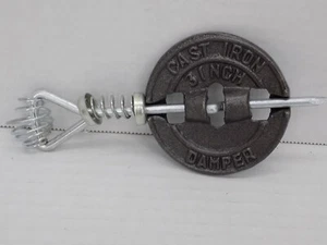 BRAND NEW VOGELZANG 3" WOOD STOVE CHIMNEY DAMPER CAST IRON ICE FISHING STOVE - Picture 1 of 4