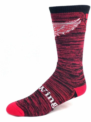 Detroit Red Wings Hockey Red & Black RMC Jolt Deuce Crew Socks Cover