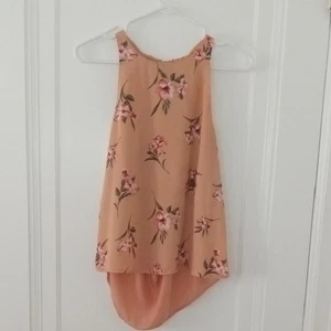 small Forever 21 ärmelloses Top geblümt beige - Bild 1 von 2