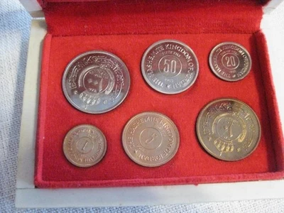 Jordan 1965 6 pc in original proof set Mother of Pearl box of issue - Image 1 of 3