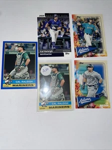 Cal Raleigh Card Lot Short Print Autumn Blue Border Grand Slam - Photo 1/6