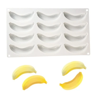 OCPO KITCHEN 3D Moldes de Silicona en Forma de Plátano para Pastel, Mousse, Chocolate, Caramelos,  Foto 1 de 4