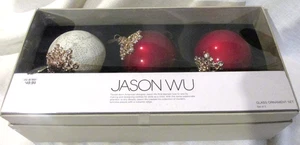 Jason Wu Glaskugel Ornament 3er Set - 3,5" Durchmesser - NEU in Box - Bild 1 von 4