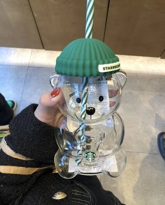 Starbucks Barista медведь чашка ограниченного тиража стеклянная чашка Xmas подарок 503 мл - Изображение 1 из 4