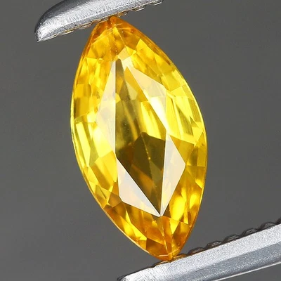 0.38ct 6.6x3.4mm Marquise Natural Yellow Sapphire Gemstone Songea, Tanzania - Image 1 of 4