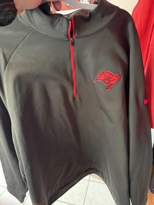 Nike Buccaneers Half-Zip Pullover Jacket Black Size 3XL - Image 1 of 4