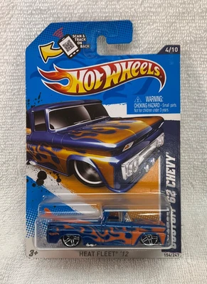 Veículo Hot Wheels Heat Fleet Custom '62 Chevy azul 2012 - Imagem 1 de 3