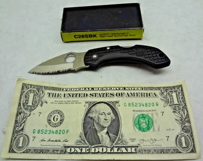 RARA Navaja Spyderco Clipit "Dragonfly" Mano Derecha SpyderEdge Negra C28SBK Foto 1 de 4