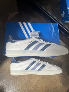 adidas Originasl Gazelle Indoor Chalk White Preloved Blue Men’s 10.5 US IG1643 - Picture 1 of 21