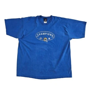 Vintage St Louis Rams (Mens XXL) T-Shirt Blue NFL Football Pro Player Superbowl - Picture 1 of 6