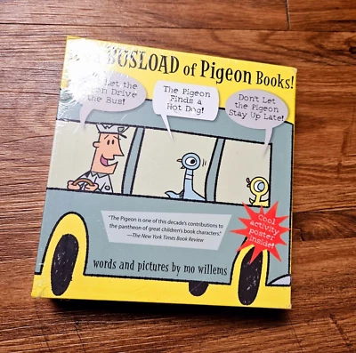 It's a Busload of Pigeon Books! Set of 3 Hyperion Books 2013 Willems Sealed New - image 1 of 4