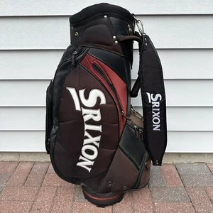 Srixon Cart Staff Tour Golf Bag Black Red White 4 Way With Raincover - Picture 1 of 16