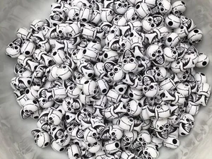 Weiße Totenkopf Perlen 13 mm in verschiedenen Packungsgrößen - Bild 1 von 1