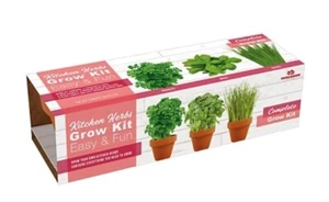 DIY Kitchen Herb Terra Cotta Pot Herbal Tea Garden Grow Kit 3-Pack - Picture 1 of 2