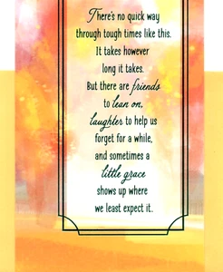 Encouragement Friend Tough Time Times I'm Here Lean On Me Hallmark Greeting Card - Picture 1 of 3