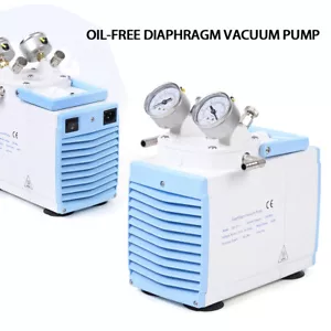 Bomba de vacío de diafragma portátil sin aceite para laboratorio Bomba de vacío de laboratorio ajustable 30 L/min - Imagen 1 de 11