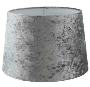 Silver Velvet Effect Fabric Empire Drum Lampshade Table Lamp Ceiling Light Shade - Picture 1 of 1