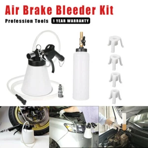 Air Brake Bleeder Kit Clutch Vacuum Oil Bleeding Extractor Fluid Fill Adapters - Picture 1 of 12