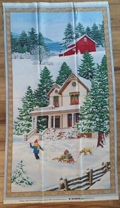 Bringing Home Christmas John Sloane Fabric Panel 23x44 Wilmington Prints - Picture 1 of 3