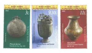 Moldavia 2022 Del patrimonio del Museo Nacional de Etnografía, 3 v. MNH - Imagen 1 de 1