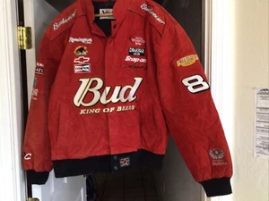Vintage Chase Authentic Leather Dale Earnhardt Jr, Budweiser NASCAR Jacket XL - Picture 1 of 22
