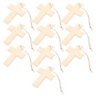  10 Pcs Holzkreuz Mit Löchern Hölzern Kind Unvollendetes Leeres Kreuzausschnitte